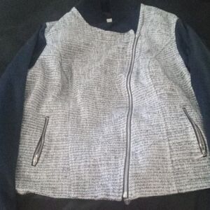 Stylish Gray and Black Women's Jacket